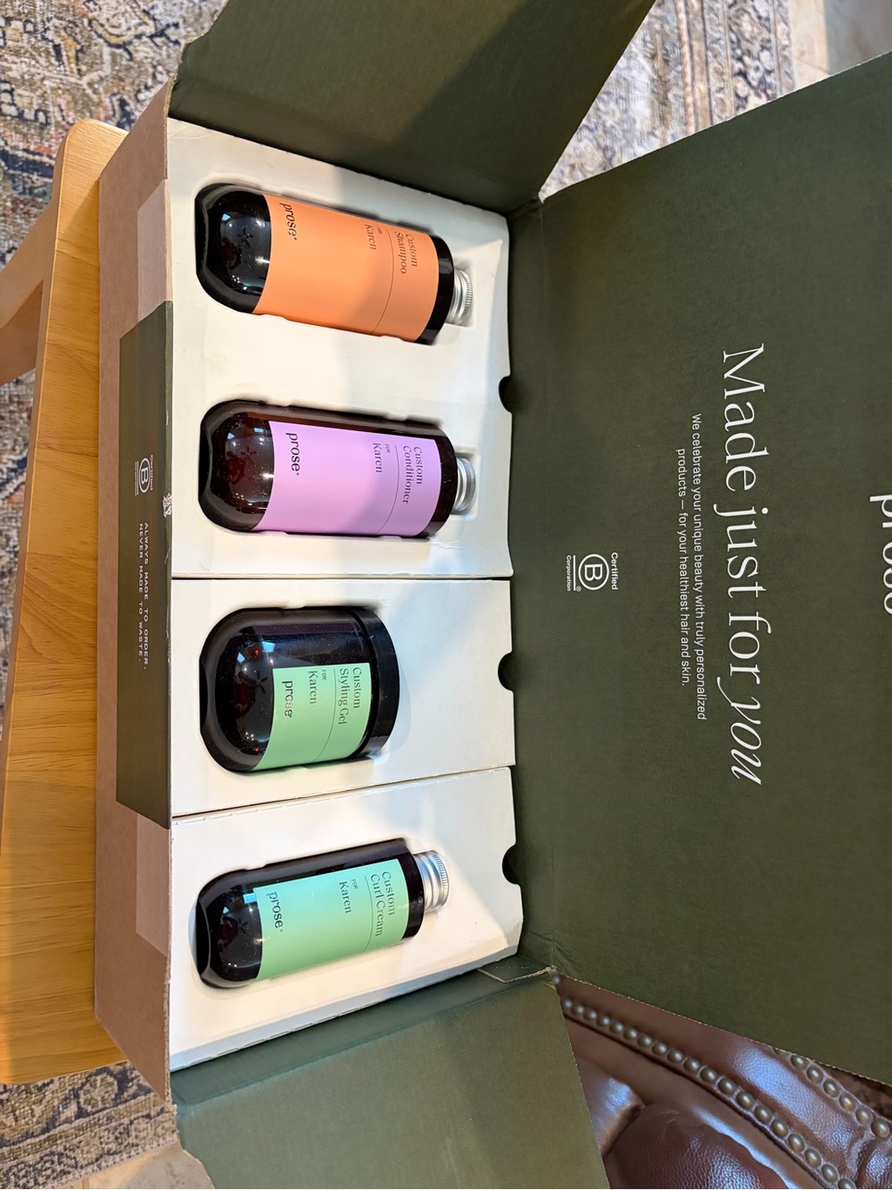 prose® Women’s Shampoo Set — Green, Purple, Peach & Mint Bottles